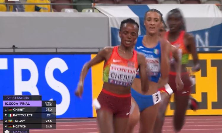 Beatrice Chebet precede la nostra Battocletti nei 10000