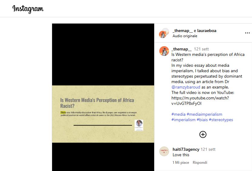 Africa e linguaggio media